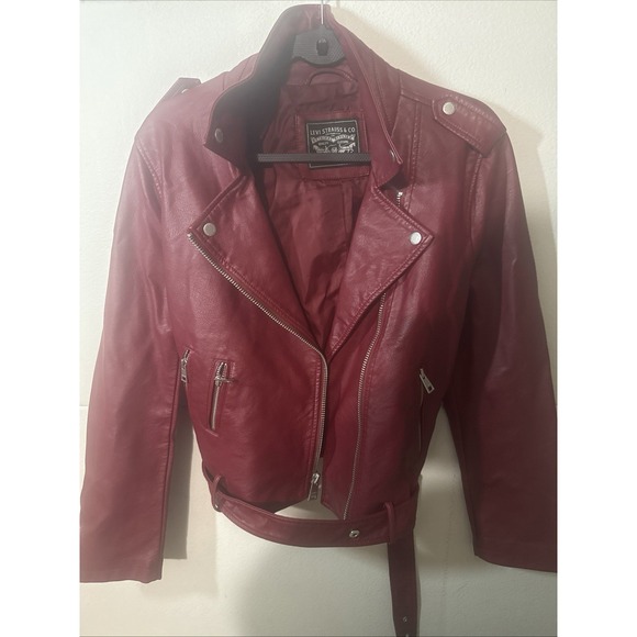 Levi's Jackets & Blazers - Levi Strauss & Co. Faux Leather Motorcycle Jacket,, Full Zip Retail $120 Size L